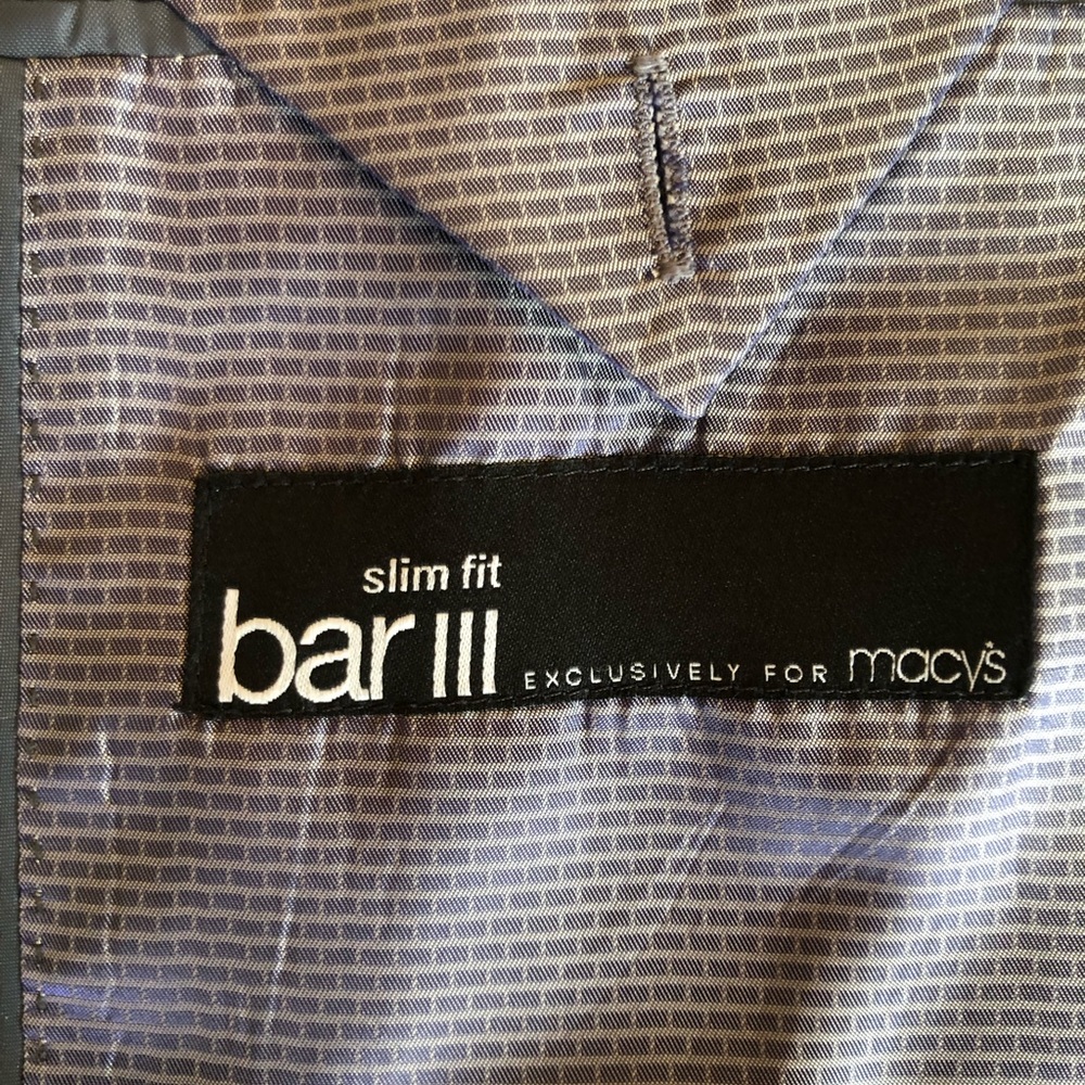 Bar III Wool Blend 2 Button Light Gray Jacket 38R - Picture 15 of 15